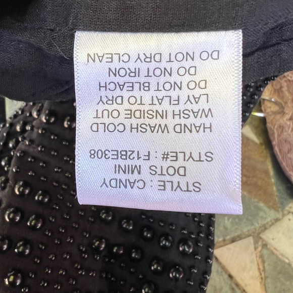 Gryphon 100% cotton candy dots beaded low rise mini skirt - Picture 4 of 6